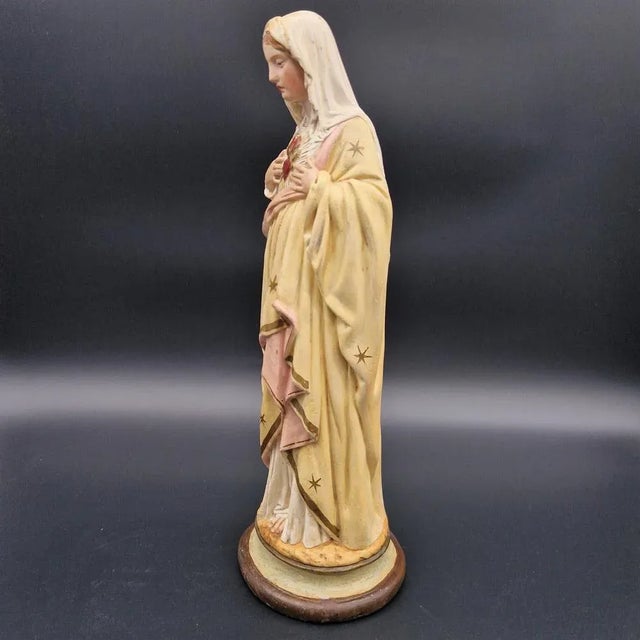 Polychrome Saint Mary Figure, 1880 For Sale - Image 5 of 7
