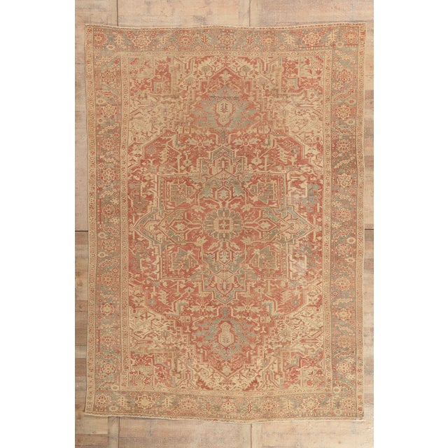 Antique Persian Heriz Rug, 08'05 X 12'01 For Sale - Image 10 of 10