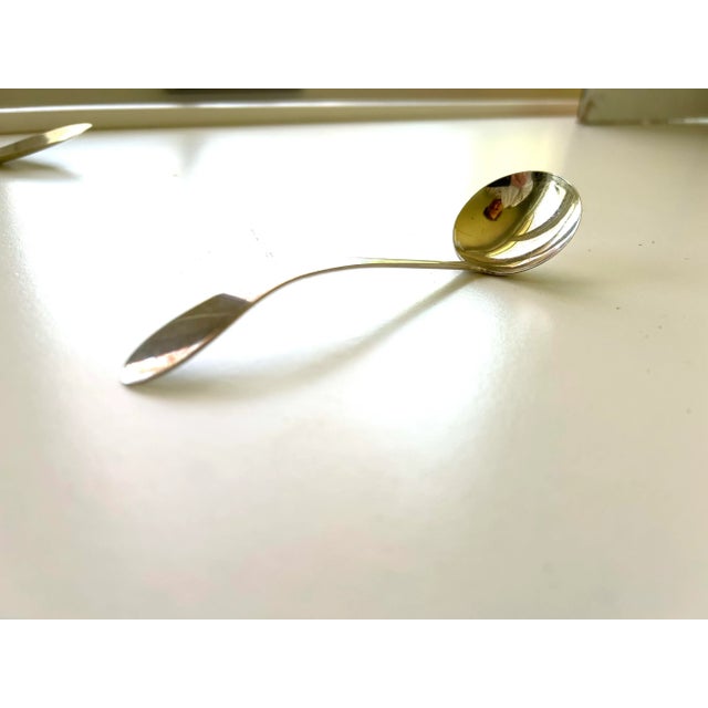 Midcentury modern sterling silver small ladle 5.50"L, Very good.