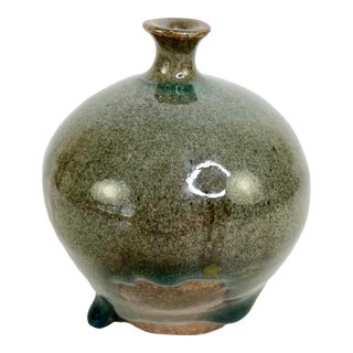 Mid-Century 1968 Signed Studio Pottery Weedpot Vase For Sale