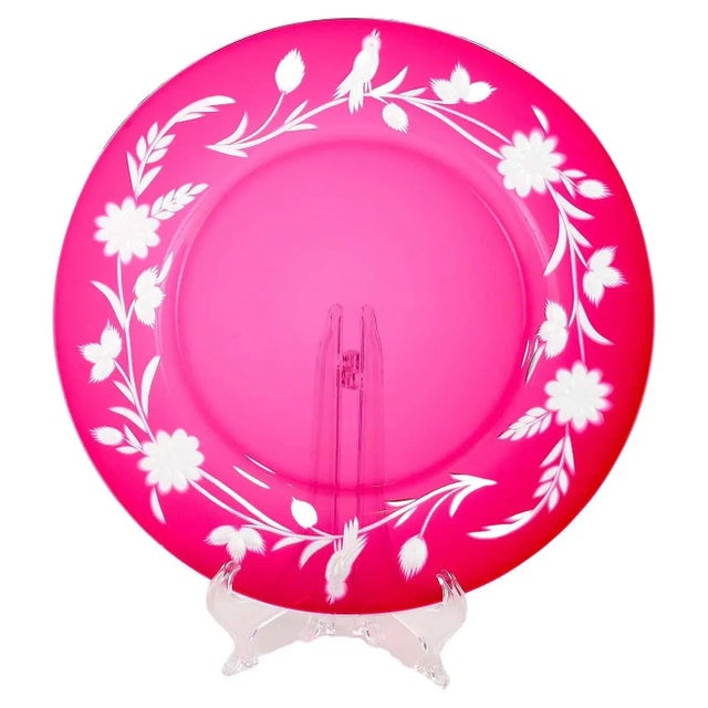 French Val Saint Lambert Tableware Dessert Plate Service For Sale - Image 3 of 12