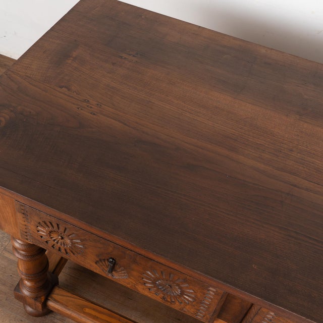 Early 20th Century Early 20th Century Console Table With Three Drawers, Portugal For Sale - Image 5 of 15