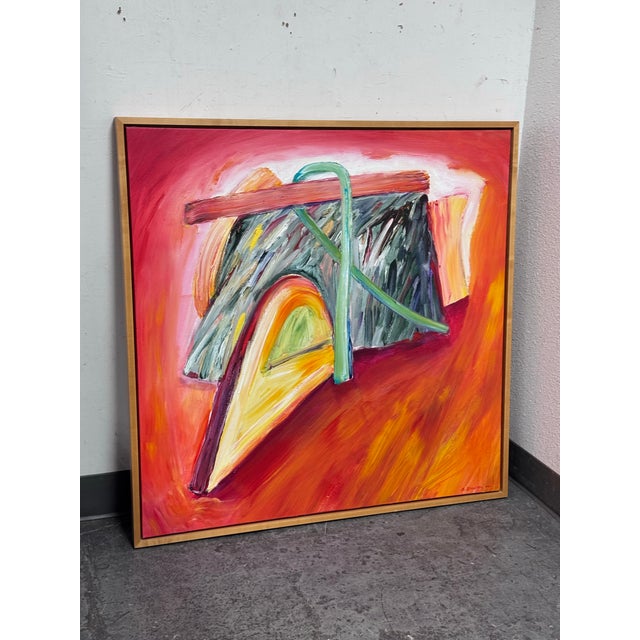 Circa 2004 Albert E. Smith Framed Abstract For Sale - Image 10 of 12