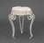 Modern White Painted Wrought Iron Vanity and Stool For Sale - Image 11 of 13