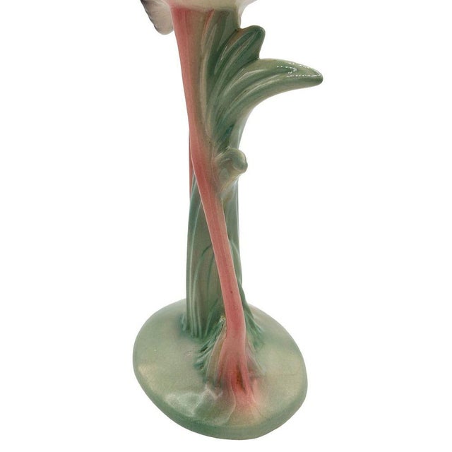 1950s Mid-Century Matching Pink Flamingo Ceramic Tabletop Vase Set by Brad Keeler, A Pair For Sale - Image 11 of 14