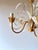 Hollywood Regency Italian Masca White Tole and Gilt Metal 8-Light Chandelier, 1970s For Sale - Image 3 of 18