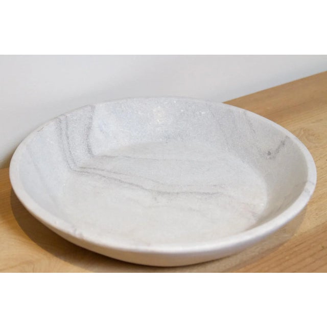 Elegant Round Marble Bowl For Sale - Image 4 of 7