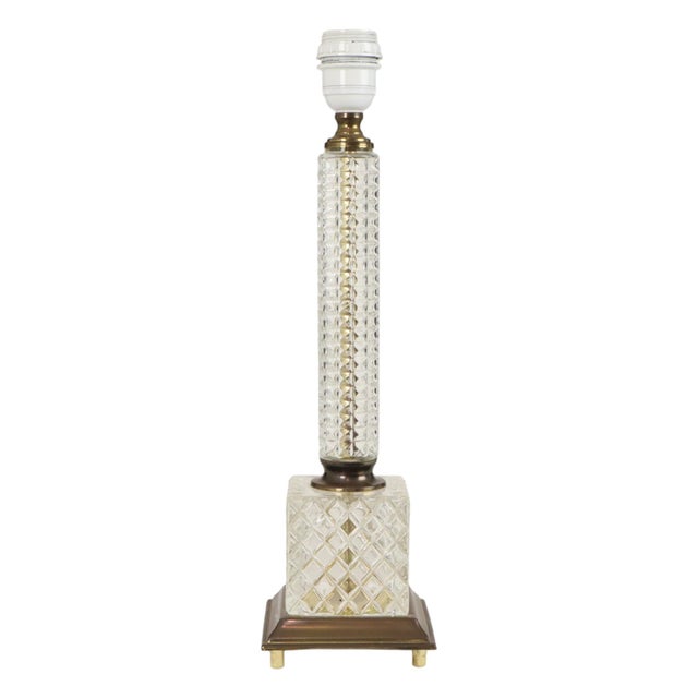 Vintage Glass Table Lamp, 1970s For Sale - Image 6 of 14