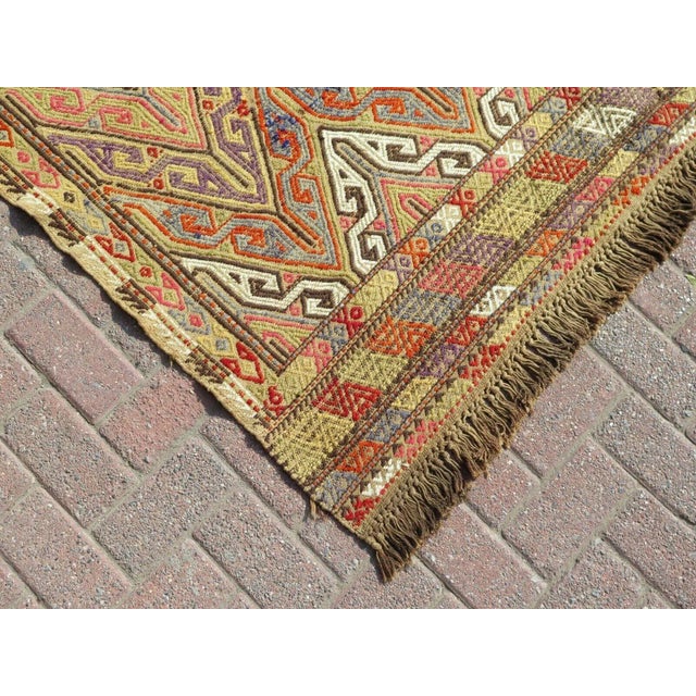 1960s Vintage Tribal Kilim Rug - 61"x102" For Sale - Image 9 of 11