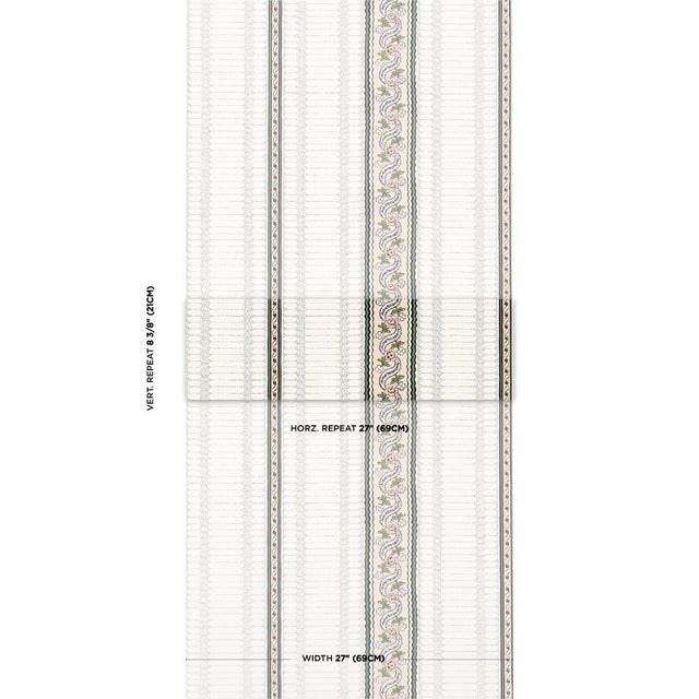 Rita Konig was inspired by several antique textiles in her personal collection when she created Serena Stripe wallpaper, a...