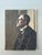 Early 20th Century Vintage Original Oil Portrait of Man For Sale - Image 5 of 12