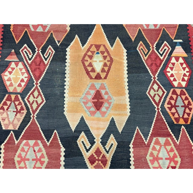 4ft 8in × 13ft 4in Simonian Turkish Kilim Area Rug For Sale - Image 11 of 12