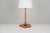 Large Vintage Table Lamp in Fabric and Wood, 1980s For Sale - Image 6 of 7