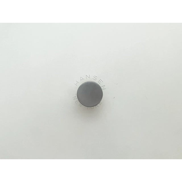 Vintage stainless steel floor lamp with integrated white laminate table designed by Stewart Ross James for Hansen, New...