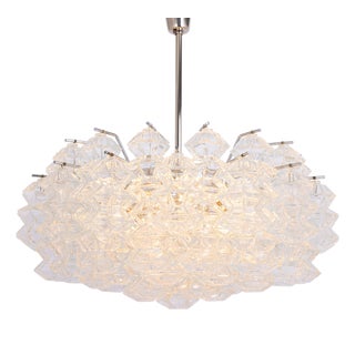 Large Pagoda Glass Chandelier from Kalmar, Austria, 1960s For Sale