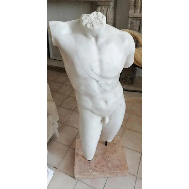 Late 19th Century Dorso Masculino Sculpture in Carrara Marble For Sale - Image 6 of 7