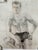 A fun double-sided drawing of a female figure on one side and a male on the other. Done for a college art class in 1945....