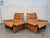 A striking pair of vintage 1970s leather lounge chairs designed by renowned Italian designer Giovanni Offredi for Saporiti...