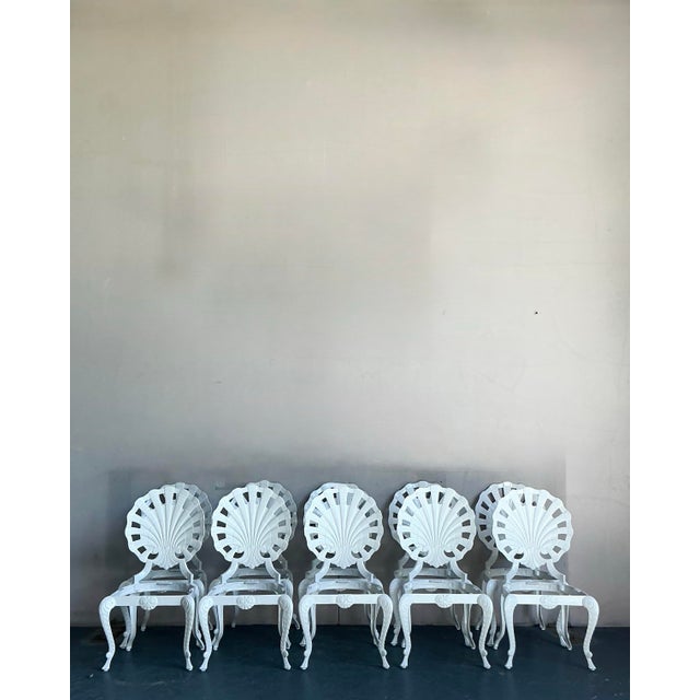 Vintage Regency Cast Aluminum Grotto Chairs - Set of 10 For Sale - Image 11 of 12