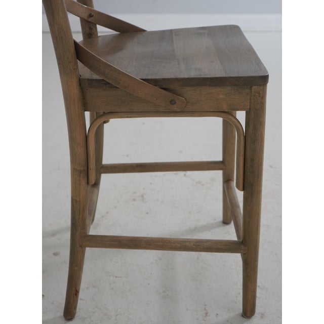 Set of 4 Bistro Walnut Counter Stools or Chairs For Sale In Philadelphia - Image 6 of 18