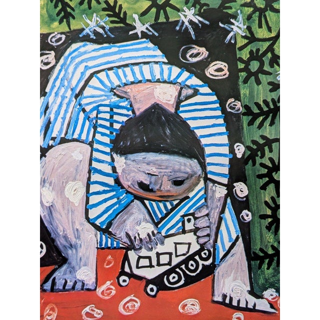 Pablo Picasso, Child Playing in Camomiles, 1981, Original Vintage Poster Print For Sale - Image 3 of 8