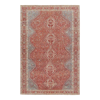 Vintage Ersari Rug in Red With Geometric Patterns From Rug & Kilim For Sale