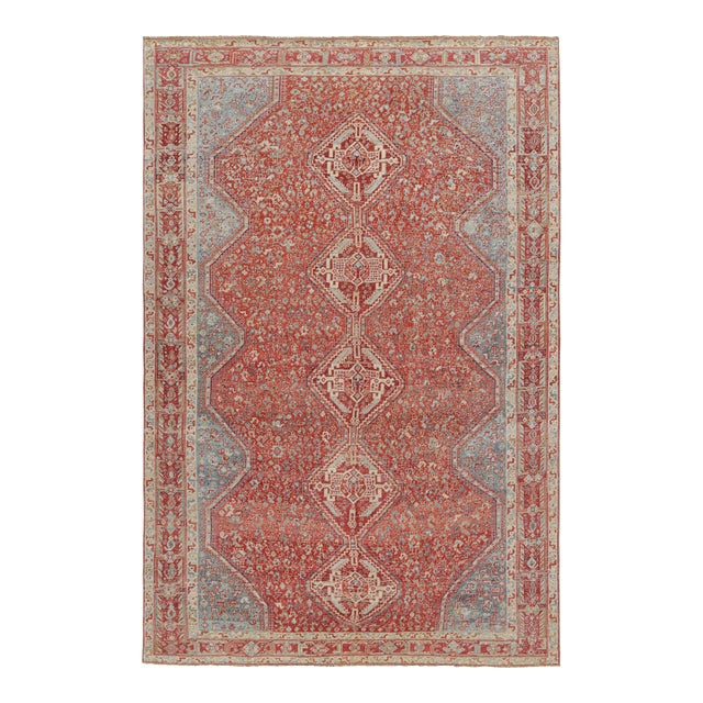 Vintage Ersari Rug in Red With Geometric Patterns From Rug & Kilim For Sale