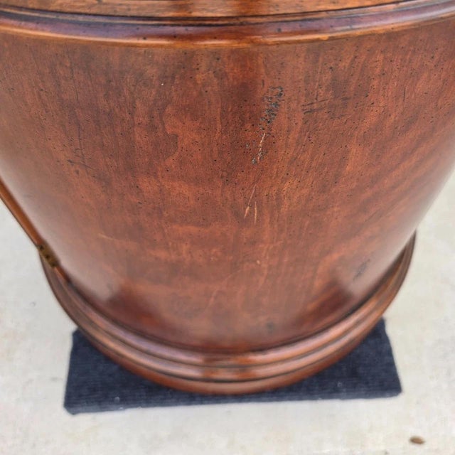 Henredon Style Mahogany & Marble Drum Center Side Bedside Table For Sale - Image 13 of 13