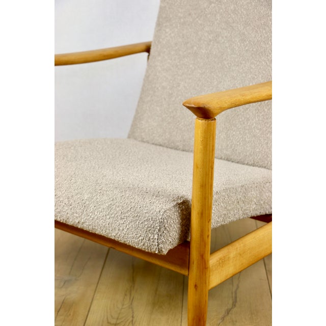 Beige Boucle GFM-142 Armchair from Edmund Homa, 1970s For Sale - Image 11 of 12