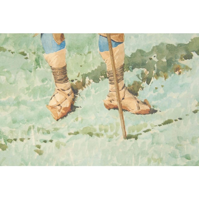 Filippo Indoni Watercolor of Young Man For Sale In New York - Image 6 of 10