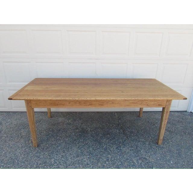 Vintage French Light Oak Farm Table For Sale - Image 16 of 17