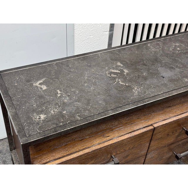 Bassett Furniture Wood + Metal Console Table For Sale - Image 11 of 12