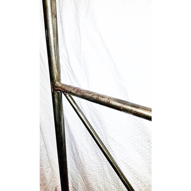 Polished Iron Industrial Twin Bed Headboard, 2 Available For Sale - Image 4 of 10
