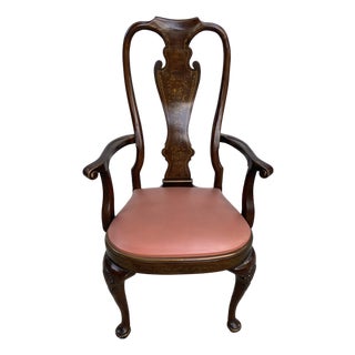 Vintage Philadelphia Queen Anne Armchair - Chinoiserie & Gold Leaf For Sale