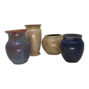 Crystalline Glazed Studio Ceramics by James - Set of 4