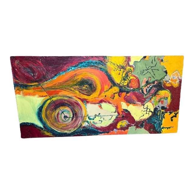 Abstract Painting With Vibrant Colors and Bold Brushstrokes For Sale