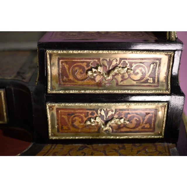 19th Century Fine French Ladies Bonheur Du Jour Bronze Mounted Desk Timeless Elegance For Sale - Image 9 of 12