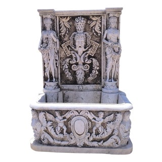Antique Garden Fountain in Marble, Spain, 1870 For Sale