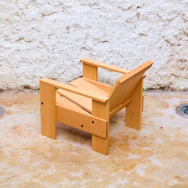 Purple Child Wood Armchair Crate attributed to Rietveld attributed to Rietveld, 2005 For Sale - Image 8 of 18