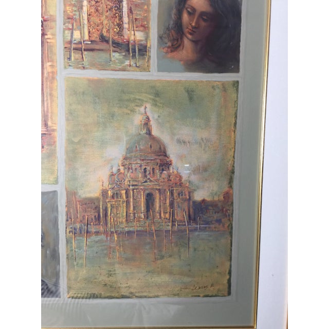 “Reminiscence - Mosaic” Venetian Architectural and Portrait Serigraph For Sale - Image 4 of 6