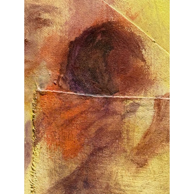 Late 20th Century Johnny P Johnson Abstract Madonna & Child Mixed Media Oil Painting For Sale - Image 5 of 7