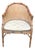 Vintage Faux Bamboo Accent Side Chair With Rattan Cane Back For Sale