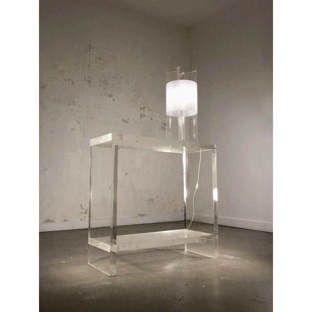 Postmodern Acrylic Glass Console Table, France, 1970s For Sale - Image 8 of 9