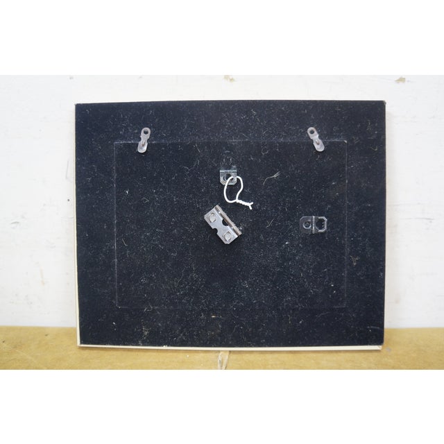 Late 20th Century Garden Terrace Marble Lion Head Fountain Oil Painting on Board 10" For Sale - Image 4 of 9