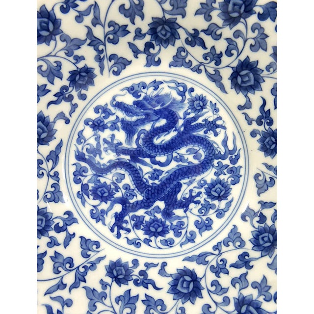 A pretty blue and white porcelain bowl made in Japan for the export market. The round bowl features a magnificent five...
