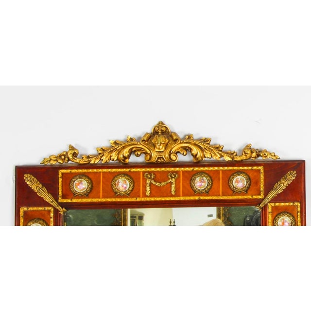 Ormolu & Porcelain Mounted Console Table & Mirror by Epstein, 20th Century, Set of 2 For Sale - Image 15 of 18