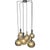 Vintage ceiling mounted / hanging fixture or chandelier. Cascade model with 6 glass orbs, of which four are large with an...
