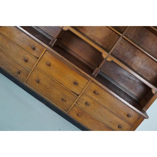 Brown Large Antique Art Deco German Oak Chocolate Shop Cabinet, 1920s For Sale - Image 8 of 18