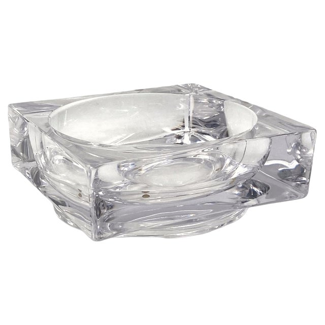 Molded Crystal Ashtray friom Sevres France, 1970s For Sale
