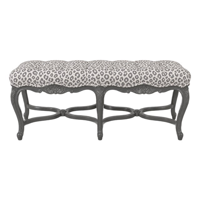 Vintage Double X-Base Bench For Sale